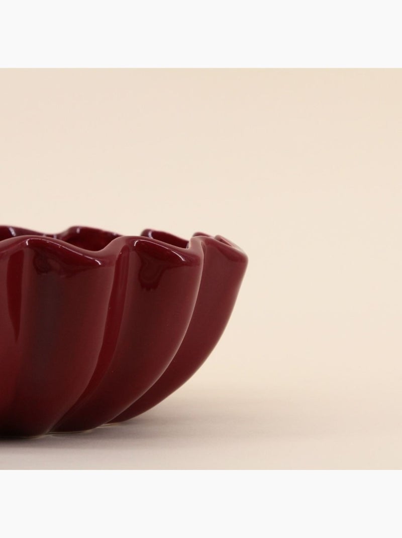Coupe en céramique alvéolée 24cm Bordeaux - Kiabi