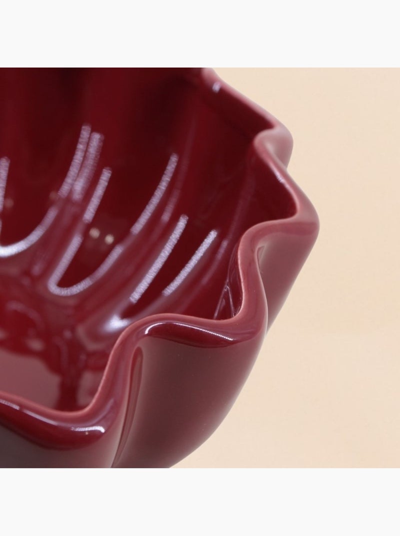 Coupe en céramique alvéolée 24cm Bordeaux - Kiabi