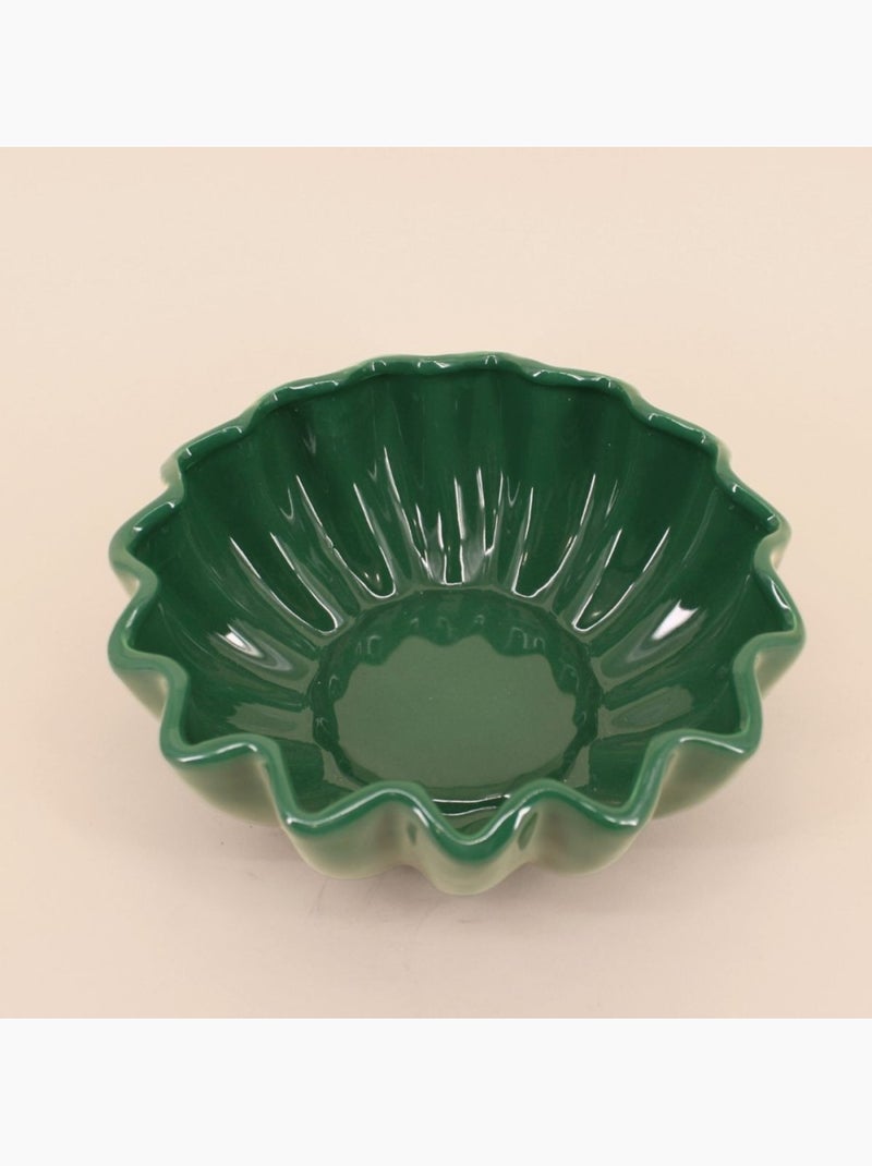 Coupe en céramique alvéolée 24cm Vert - Kiabi