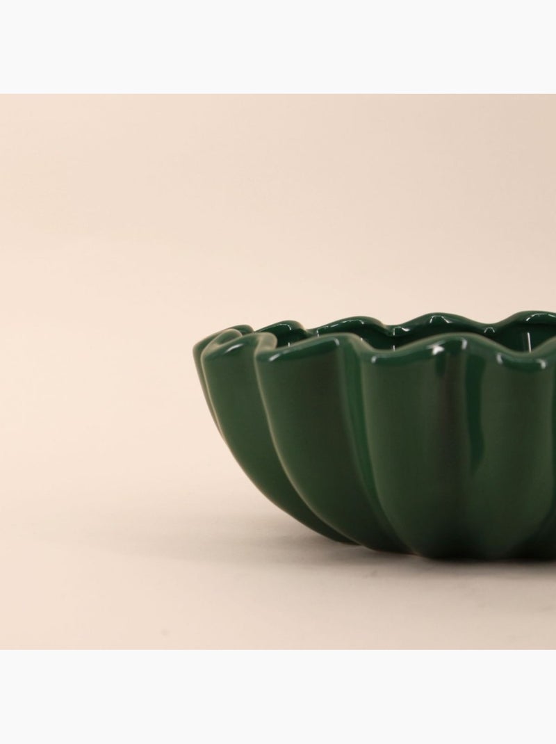 Coupe en céramique alvéolée 24cm Vert - Kiabi