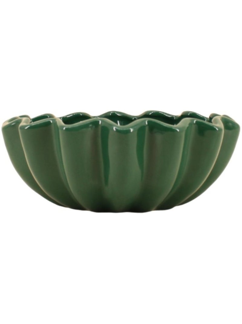 Coupe en céramique alvéolée 24cm Vert - Kiabi