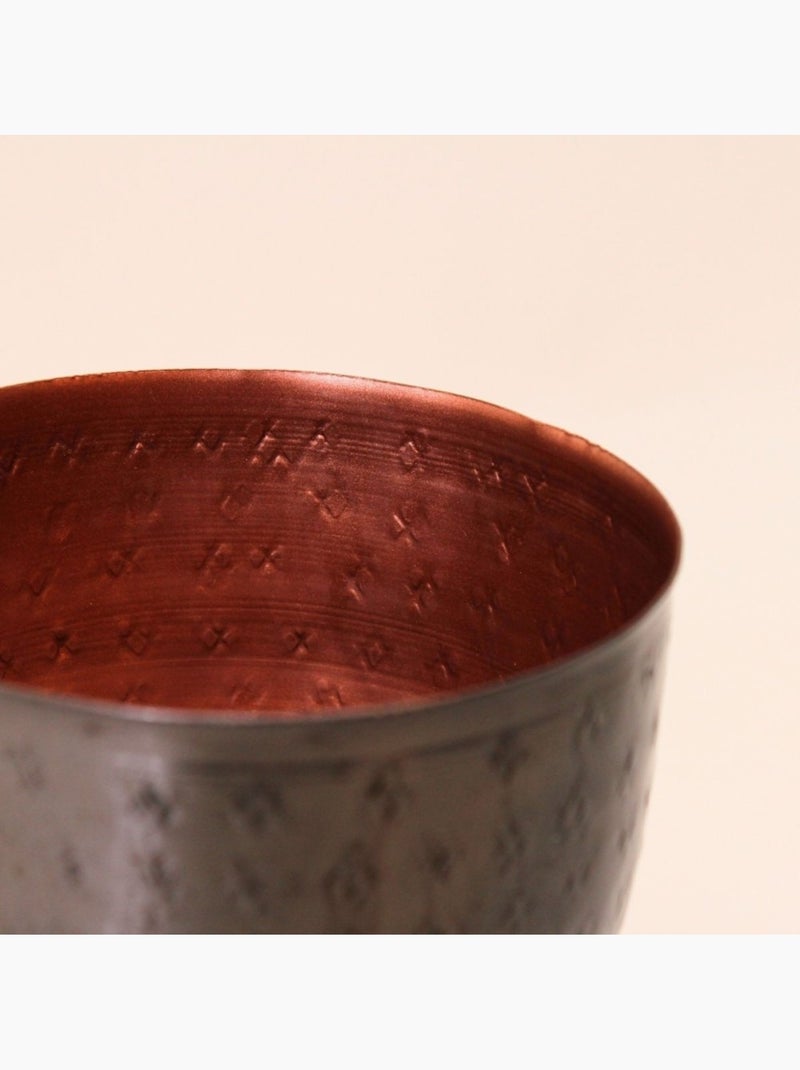 Coupe en métal martelé 15x11cm Marron - Kiabi