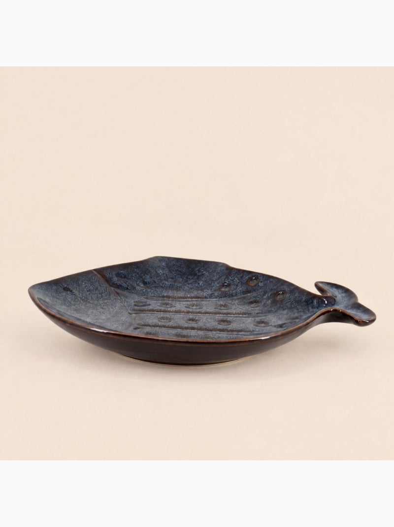 Coupe poisson émaillée bleu 23cm Bleu - Kiabi