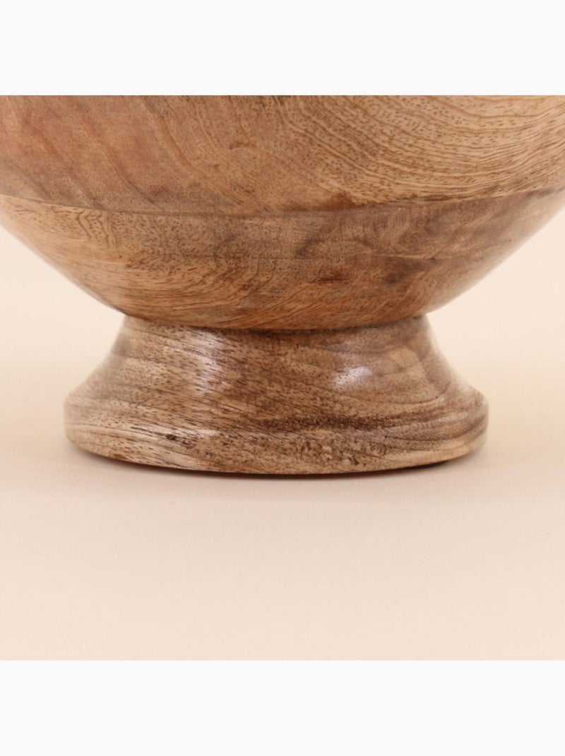 Coupe sur pied en bois 12x20cm Beige - Kiabi
