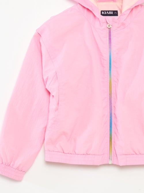 Coupe vent à capuche avec base élastiquée - Kiabi