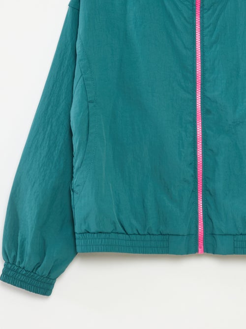 Coupe vent à capuche avec base élastiquée - Kiabi