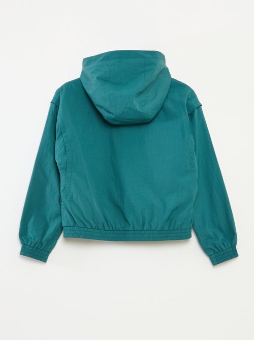 Coupe vent à capuche avec base élastiquée - Kiabi