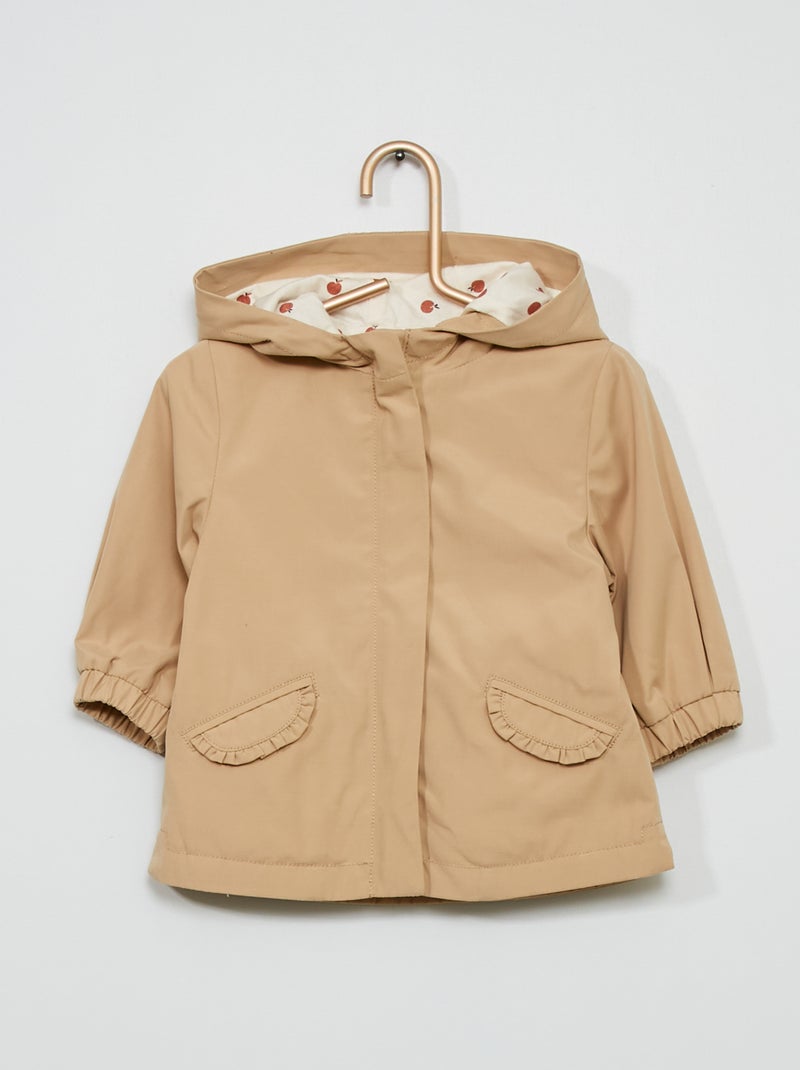 Coupe vent à capuche Beige - Kiabi