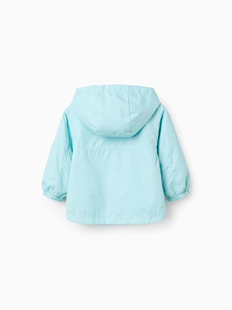 Coupe-vent à capuche et doublure Bleu clair - Kiabi