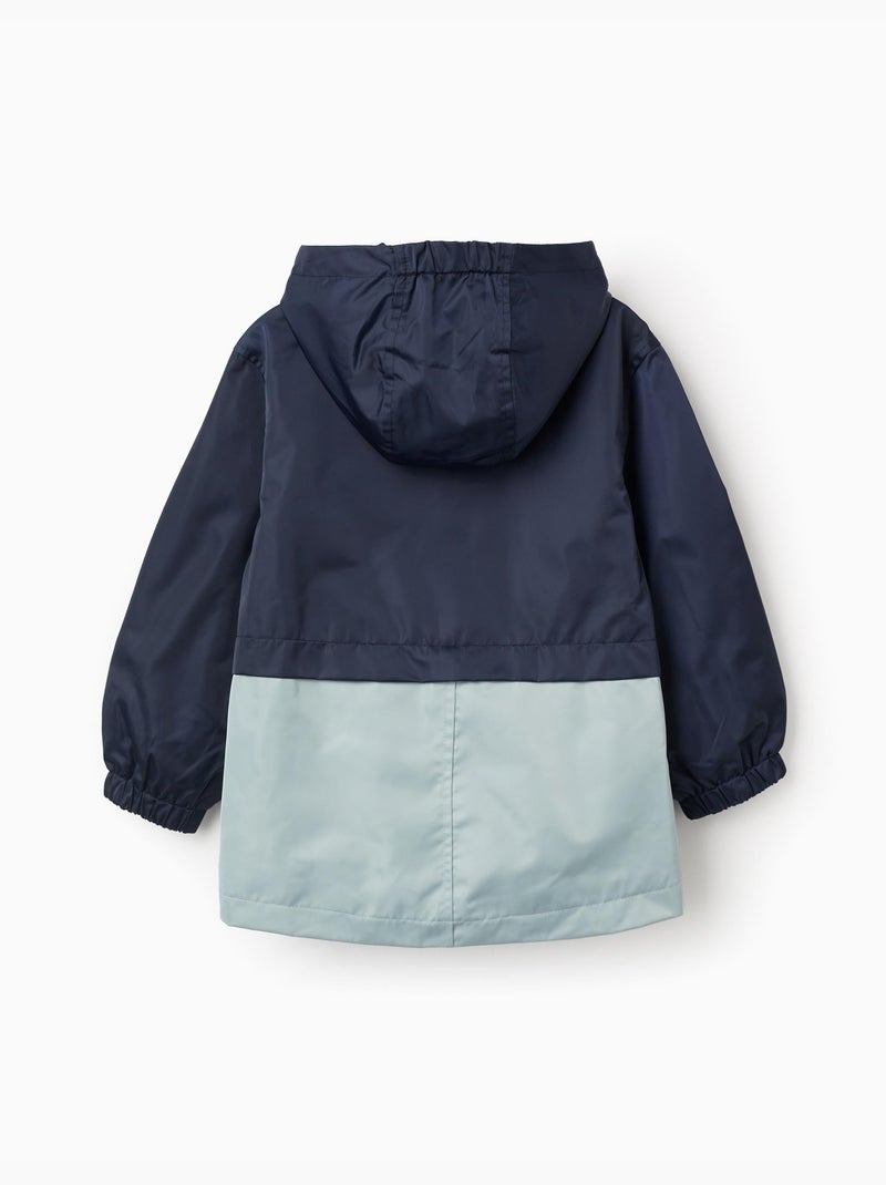 Coupe-vent à capuche et poches Bleu foncé - Kiabi