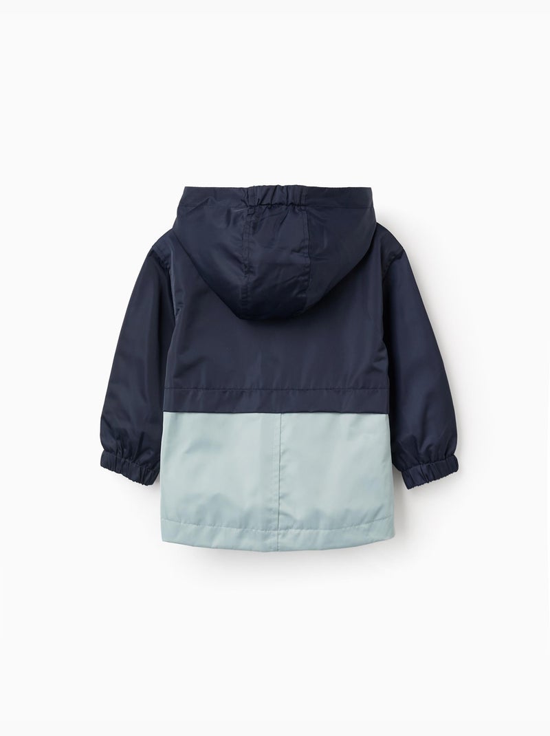 Coupe-vent à capuche et poches Bleu foncé - Kiabi