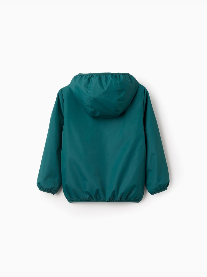 Coupe-vent à capuche et poches Vert foncé - Kiabi