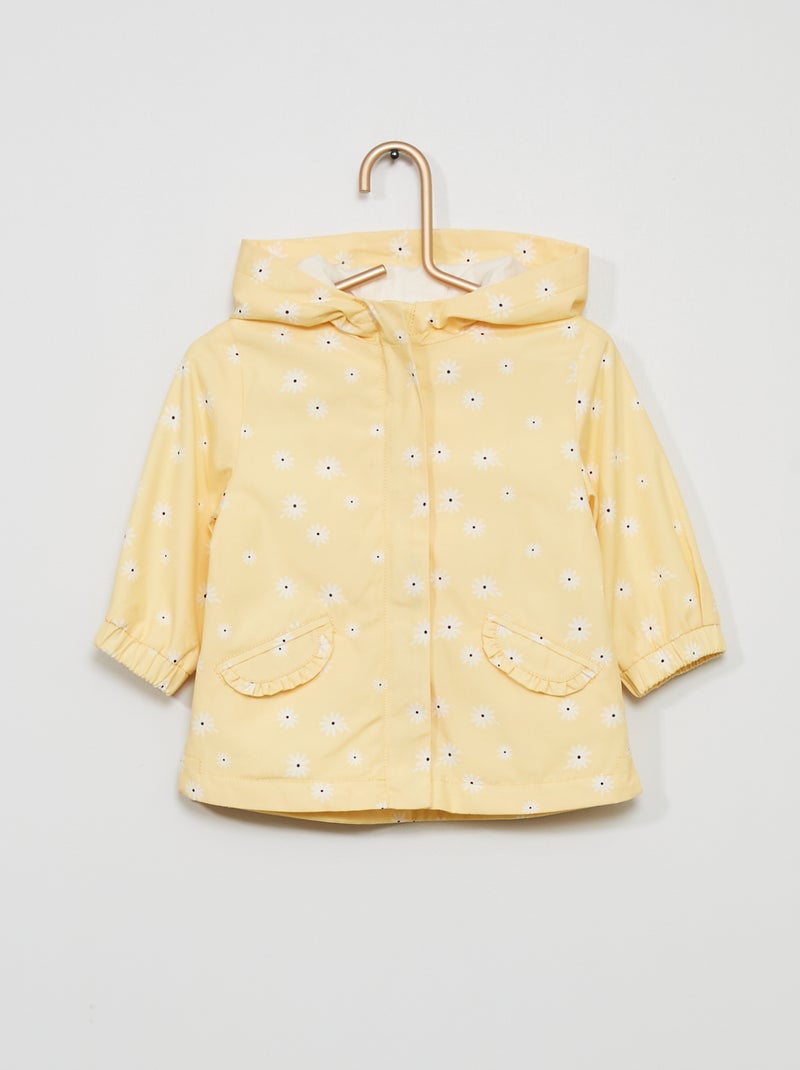 Coupe vent à capuche Jaune - Kiabi