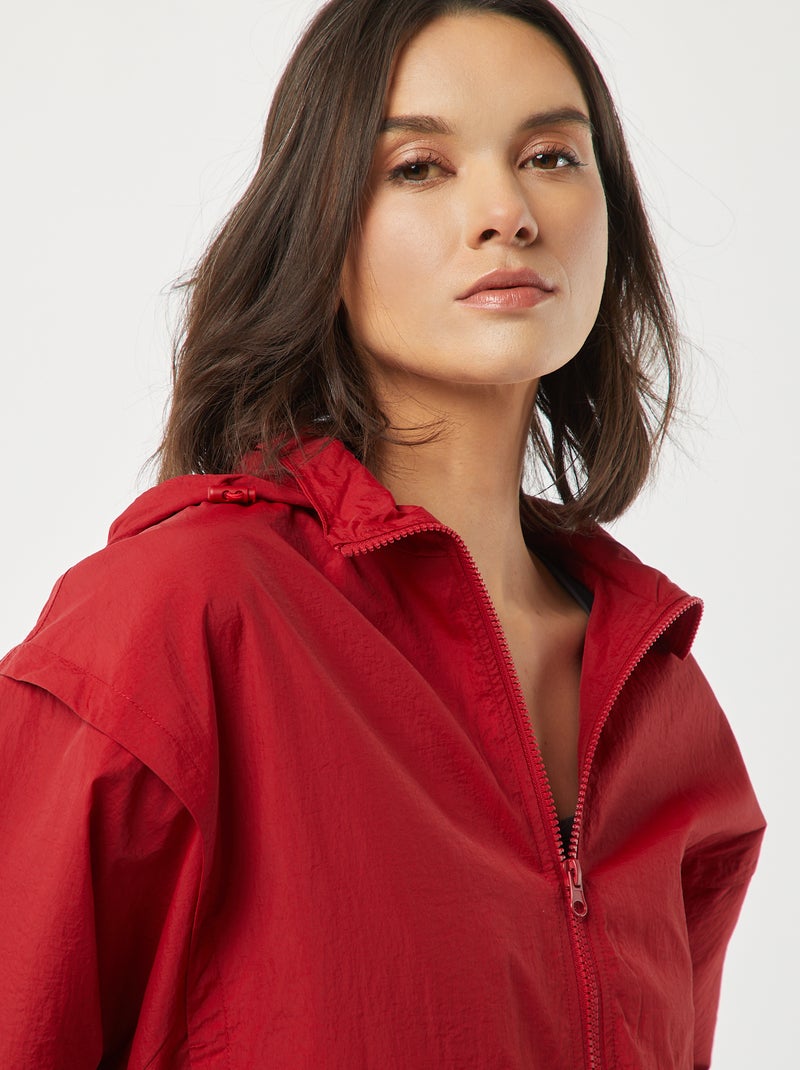 NewL Veste Coupe-Vent à Capuche Réfléchissante Pour Femme - Manteau Léger à Manches Longues Avec Fermeture Éclair