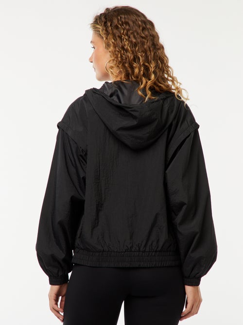 Coupe-vent à capuche uni - Kiabi