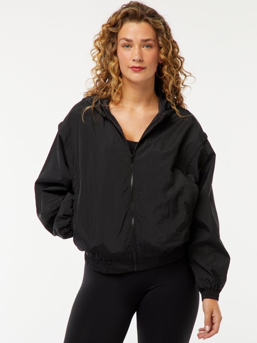 Coupe-vent à capuche uni - Kiabi