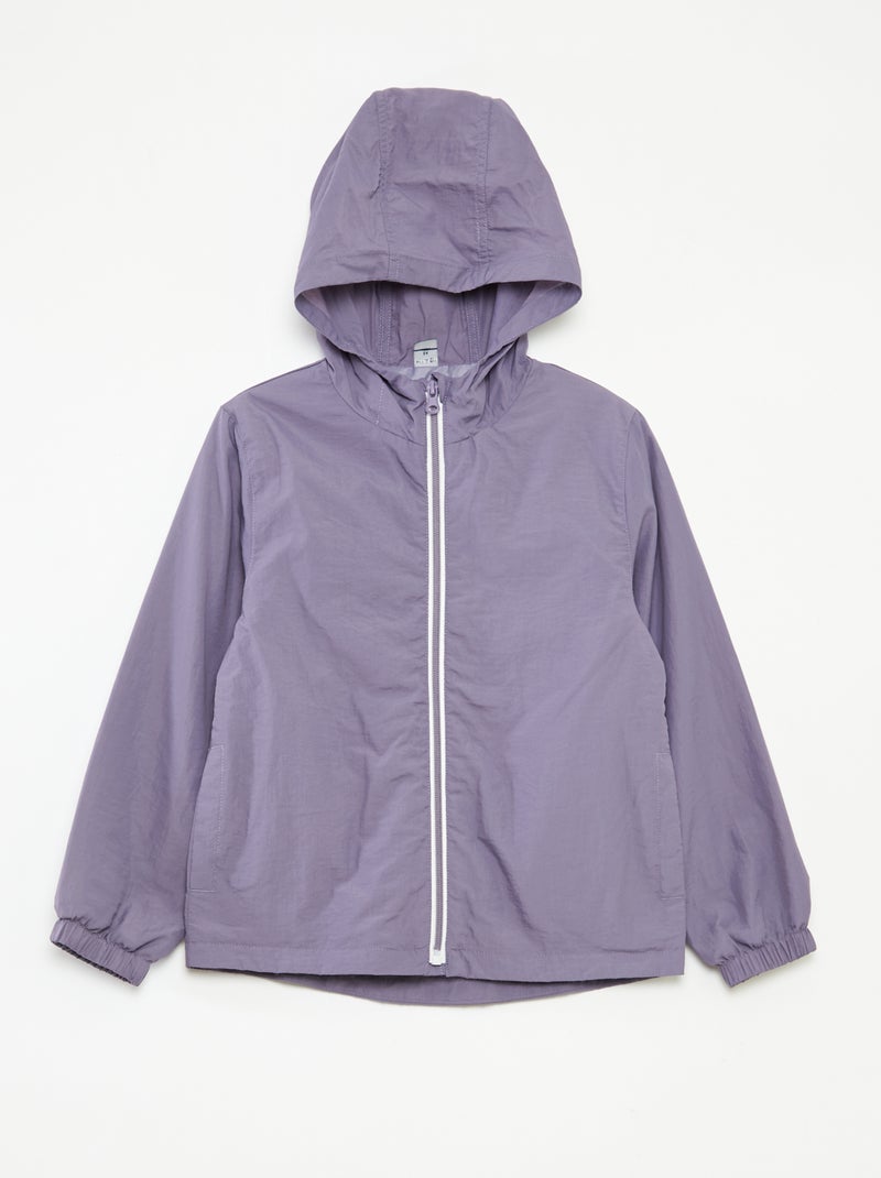 Coupe-vent à capuche Violet - Kiabi