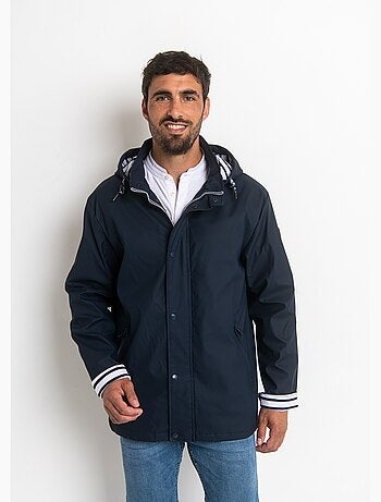 Coupe vent à pressions détails rayés