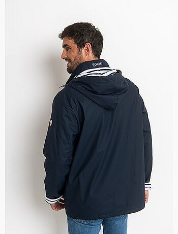 Coupe vent à pressions détails rayés