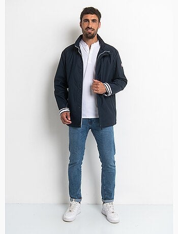 Coupe vent à pressions détails rayés