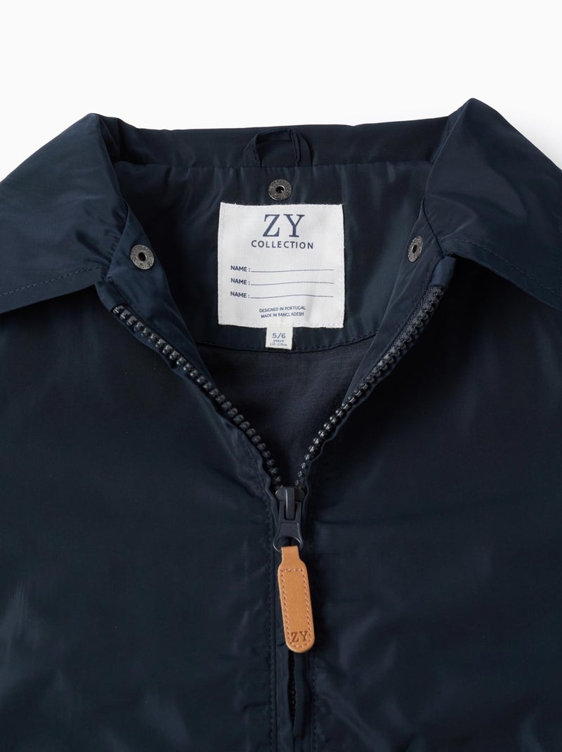 Coupe-Vent avec Capuche Amovible Bleu foncé - Kiabi