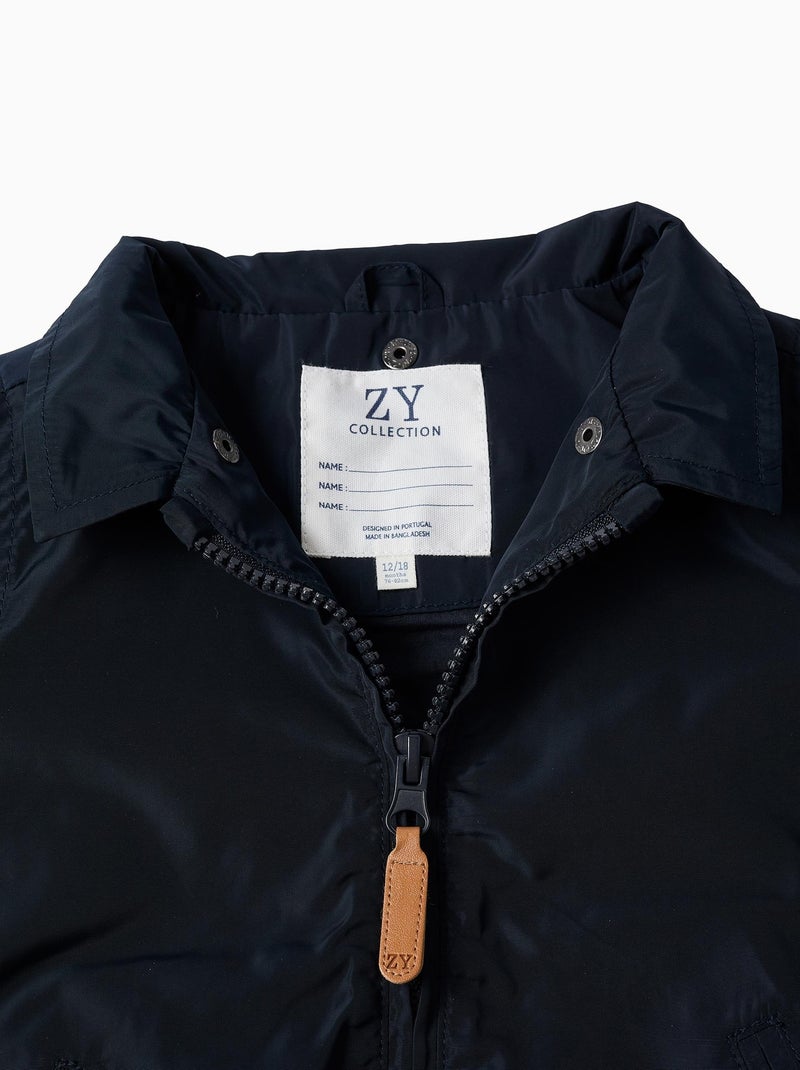 Coupe-Vent avec Capuche Amovible Bleu foncé - Kiabi