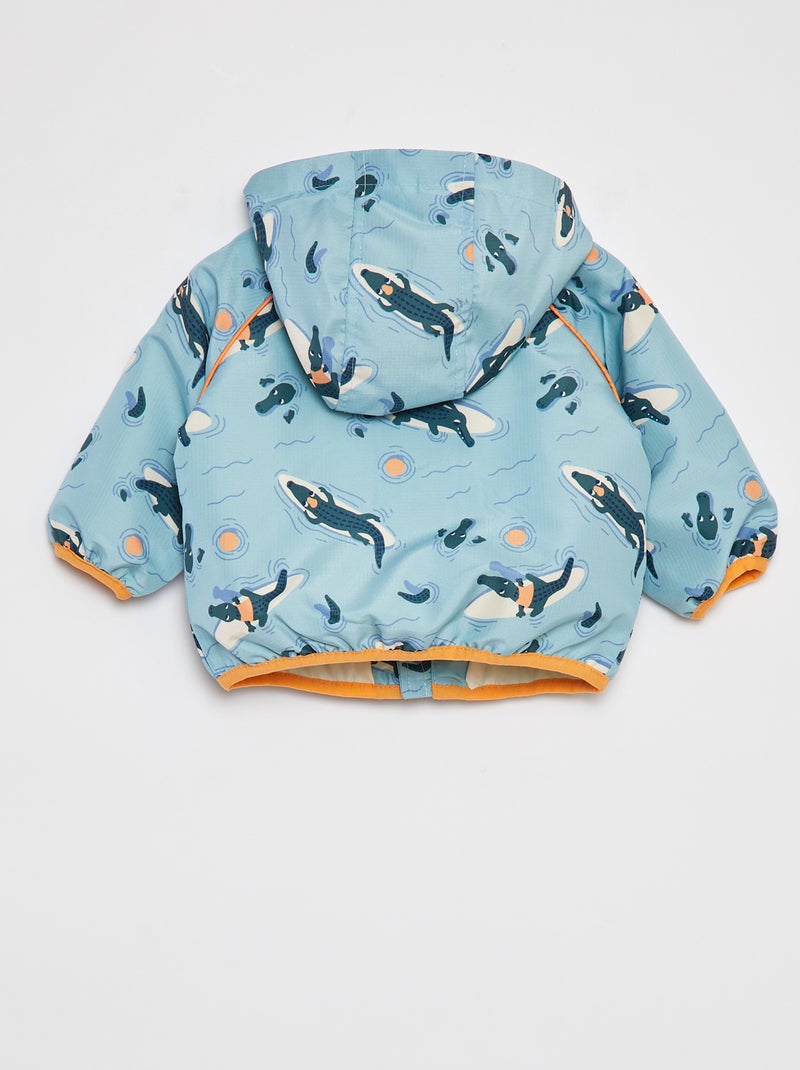 Coupe vent avec capuche BLEU - Kiabi