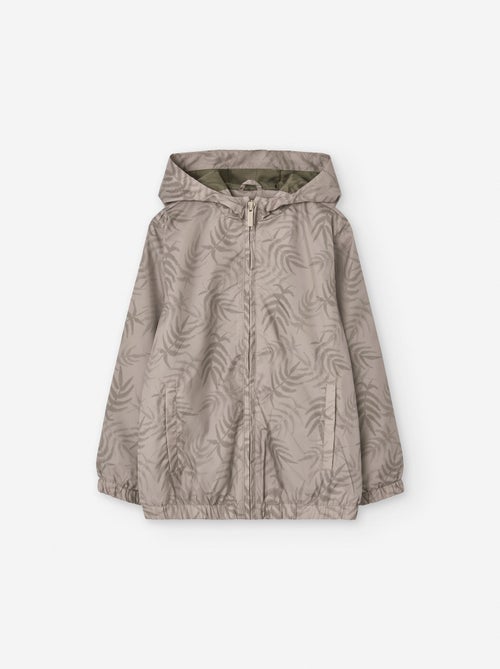 Coupe-Vent avec Capuche et Motif de Feuilles - Kiabi