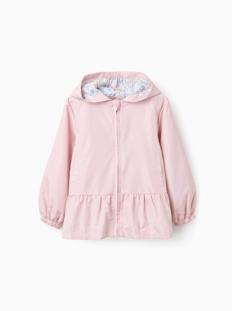 Coupe-vent avec Capuche et Volants Rose - Kiabi