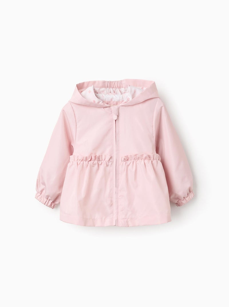Coupe-vent avec Capuche et Volants Rose - Kiabi