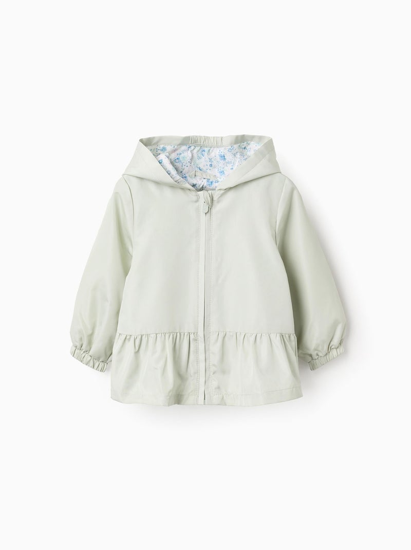 Coupe-vent avec Capuche et Volants Vert clair - Kiabi