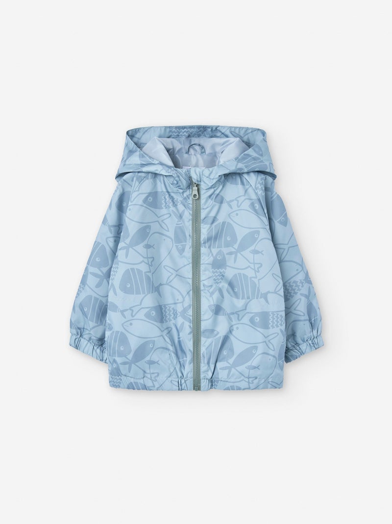 Coupe-Vent avec Capuche Gris - Kiabi