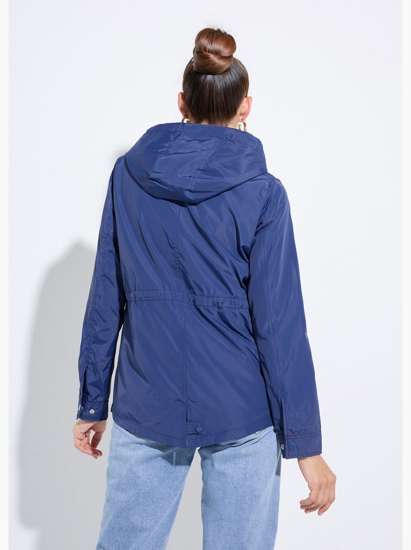 Coupe-vent capuche et taille resserrée - afibel Bleu marine - Kiabi