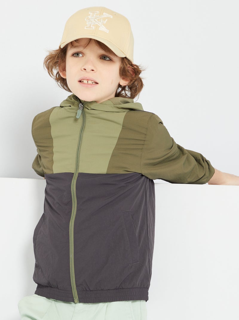 Coupe-vent 'color-block' kaki - Kiabi