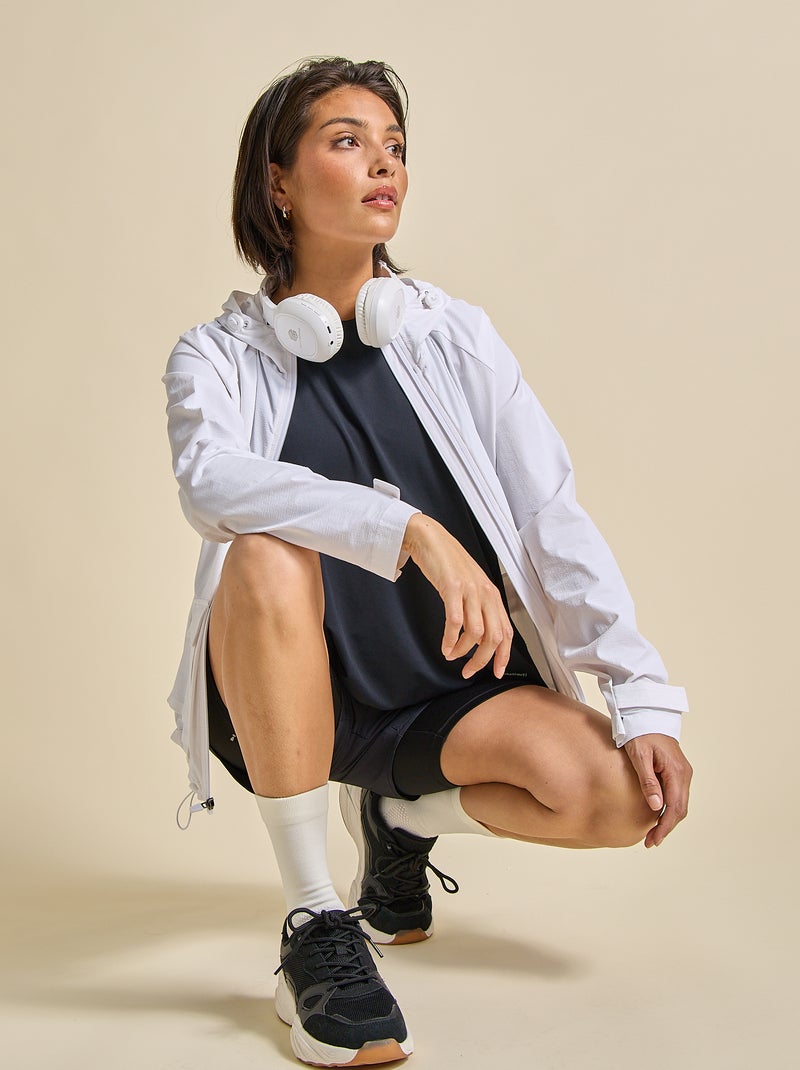 Coupe-vent de sport à capuche - (ekstract) Blanc - Kiabi