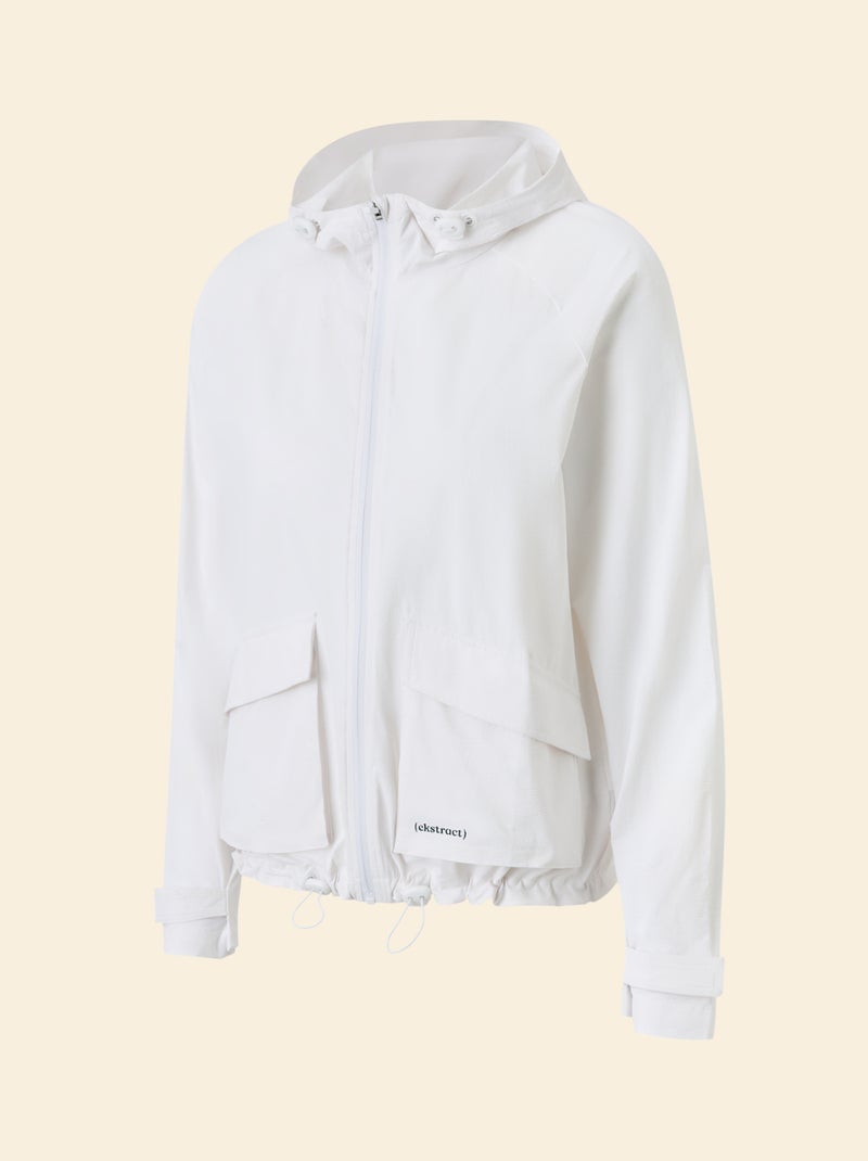 Coupe-vent de sport à capuche - (ekstract) Blanc - Kiabi