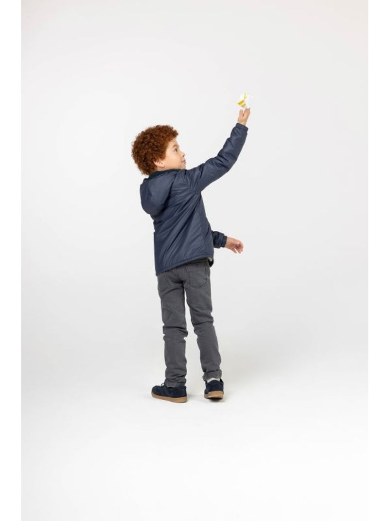 Coupe vent doublé sherpa - Terre de Marins Bleu - Kiabi