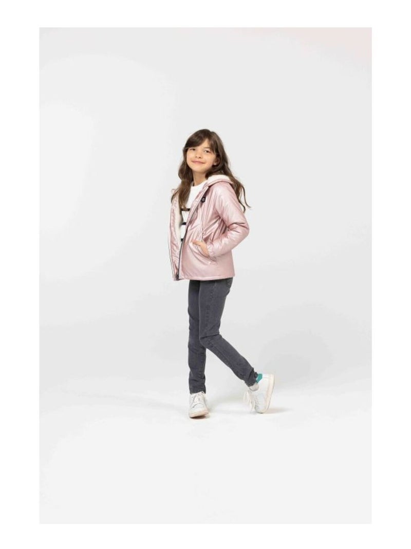 Coupe vent doublé sherpa - Terre de Marins Rose - Kiabi