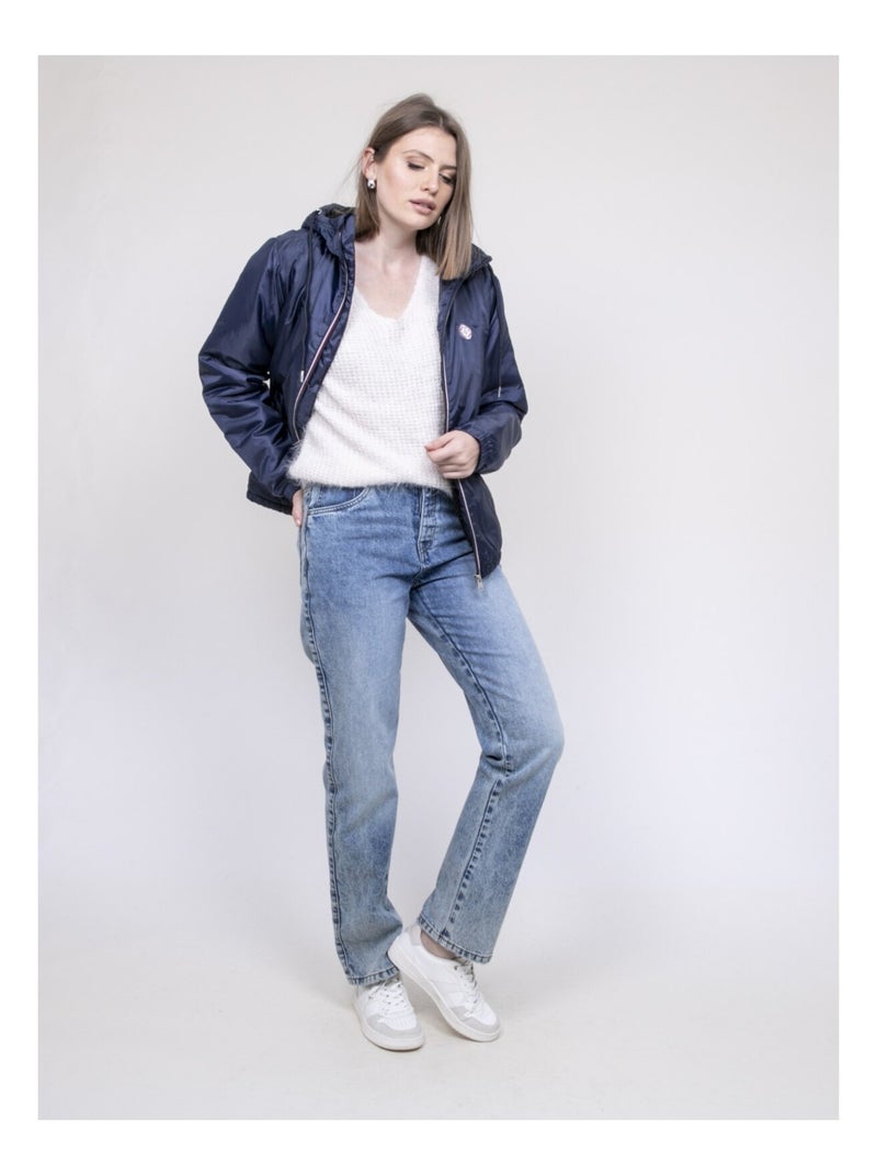 Coupe-vent doublé sherpa UZAVIA Bleu marine - Kiabi