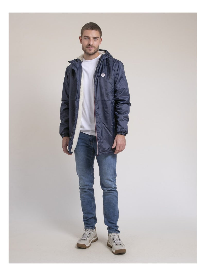 Coupe-vent doublé sherpa ZALTINA Bleu marine - Kiabi