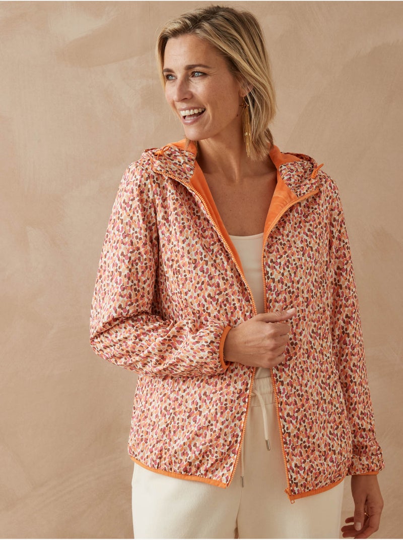 Coupe-vent doublure polaire - DAXON Orange clair - Kiabi