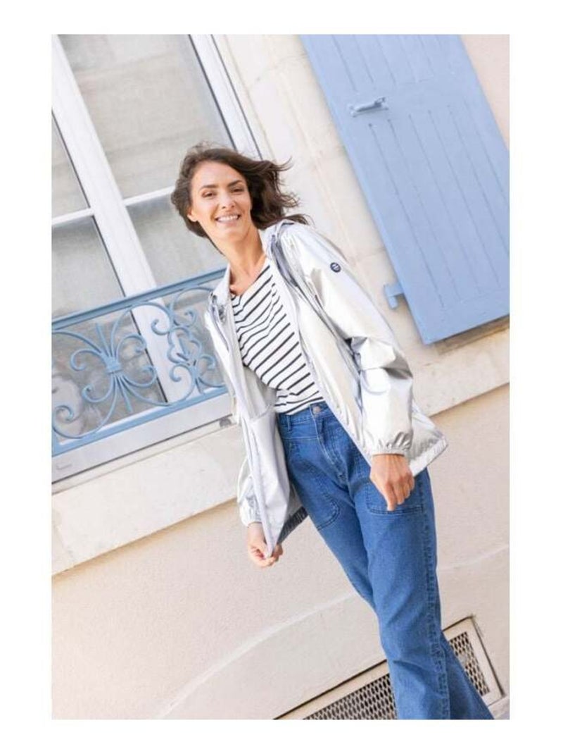 Coupe vent gris argent Femme Gris - Kiabi