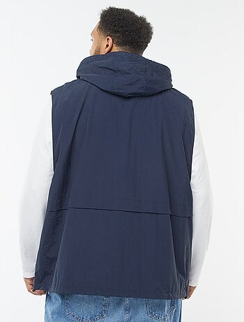 Coupe-vent imperméable à capuche avec manches amovibles