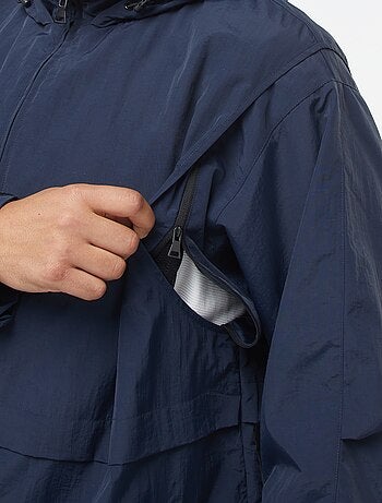 Coupe-vent imperméable à capuche avec manches amovibles