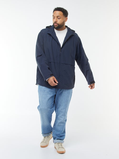 Coupe-vent imperméable à capuche avec manches amovibles - Kiabi