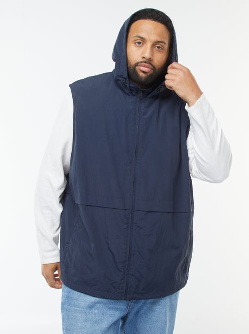 Coupe-vent imperméable à capuche avec manches amovibles - Kiabi