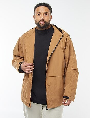 Coupe-vent imperméable à capuche avec manches amovibles