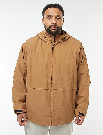 Coupe-vent imperméable à capuche avec manches amovibles