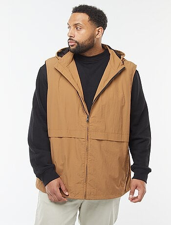 Coupe-vent imperméable à capuche avec manches amovibles