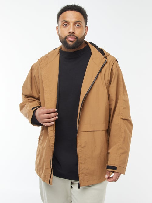 Coupe-vent imperméable à capuche avec manches amovibles - Kiabi